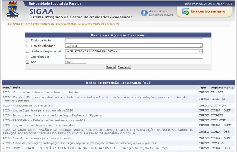 Tela do SIGAA_ Captura