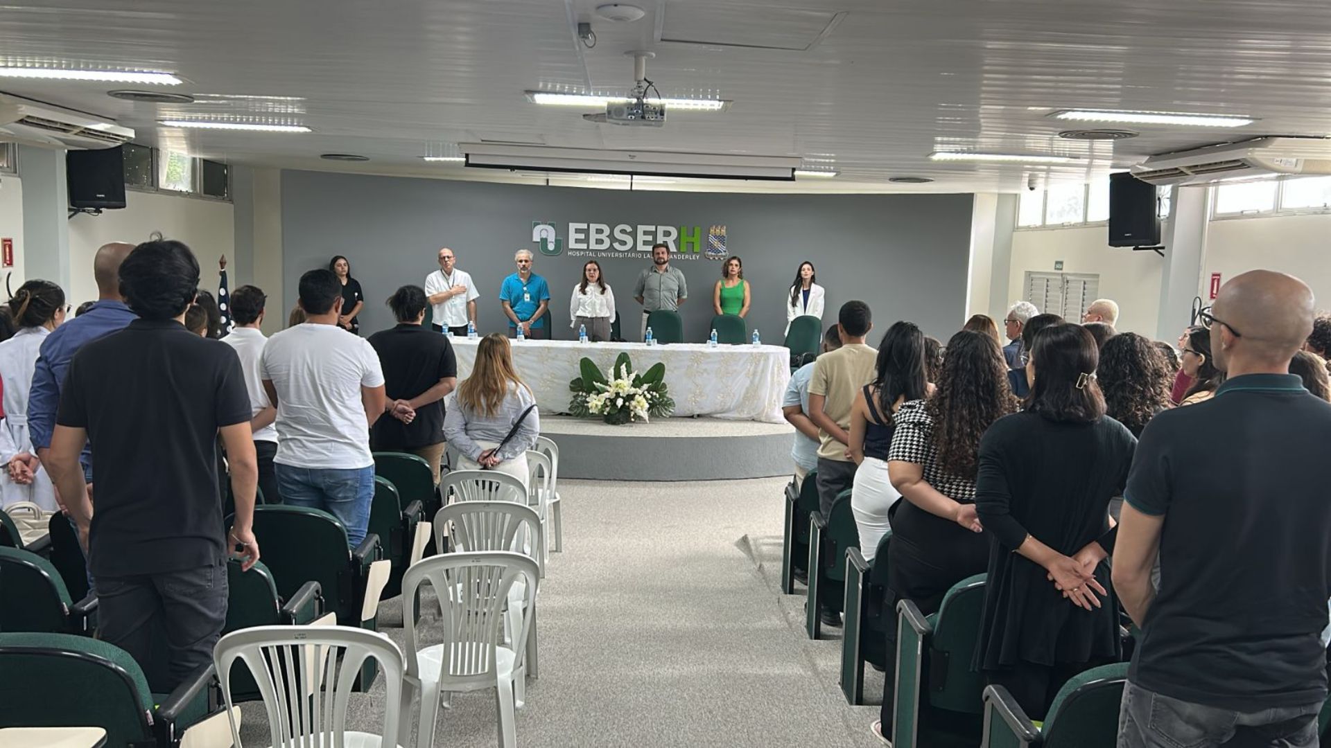 Reitora da UFPB participa de solenidade de acolhimento dos novos residentes do Hospital Universitário Foto: Ascom HULW